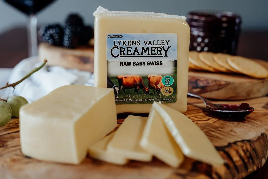 Image of Raw Grass-Fed Baby Swiss Cheese - 8 oz