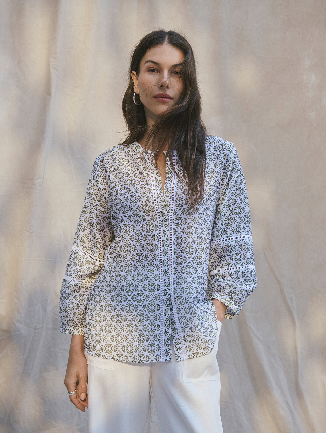Vine Blouse ECRU/LAWN