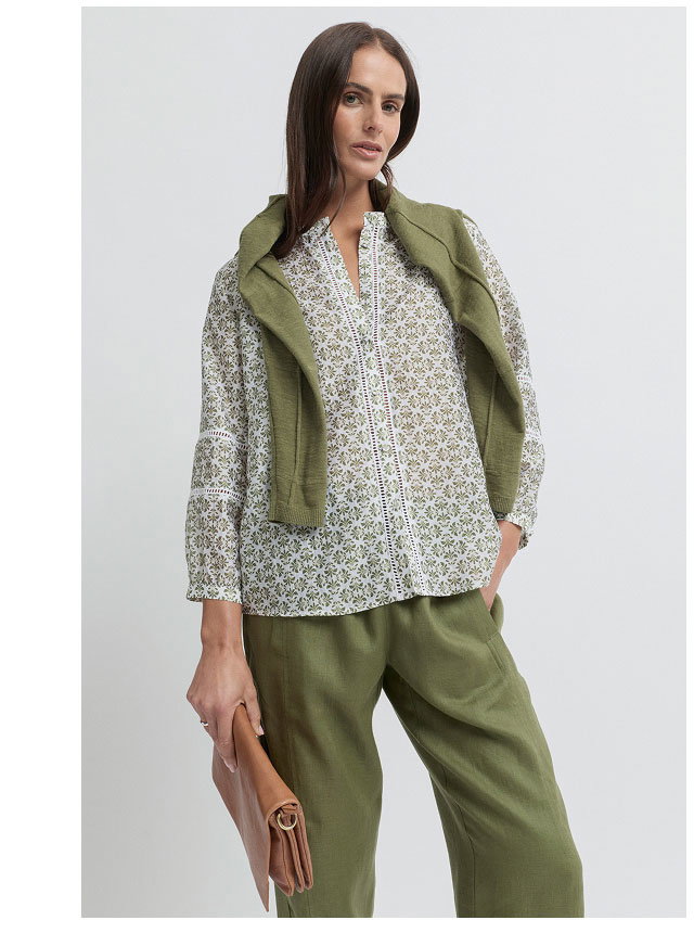 Vine Blouse Ecru