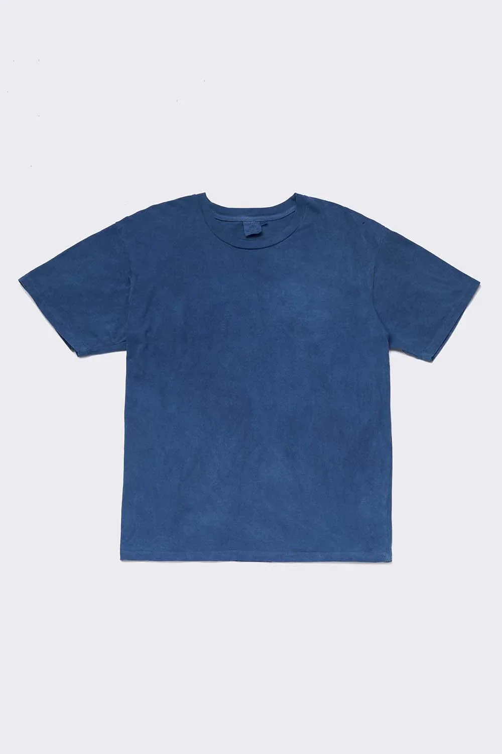 Image of Indigo Dyed Women's Organic Unisex Style Crew Tee