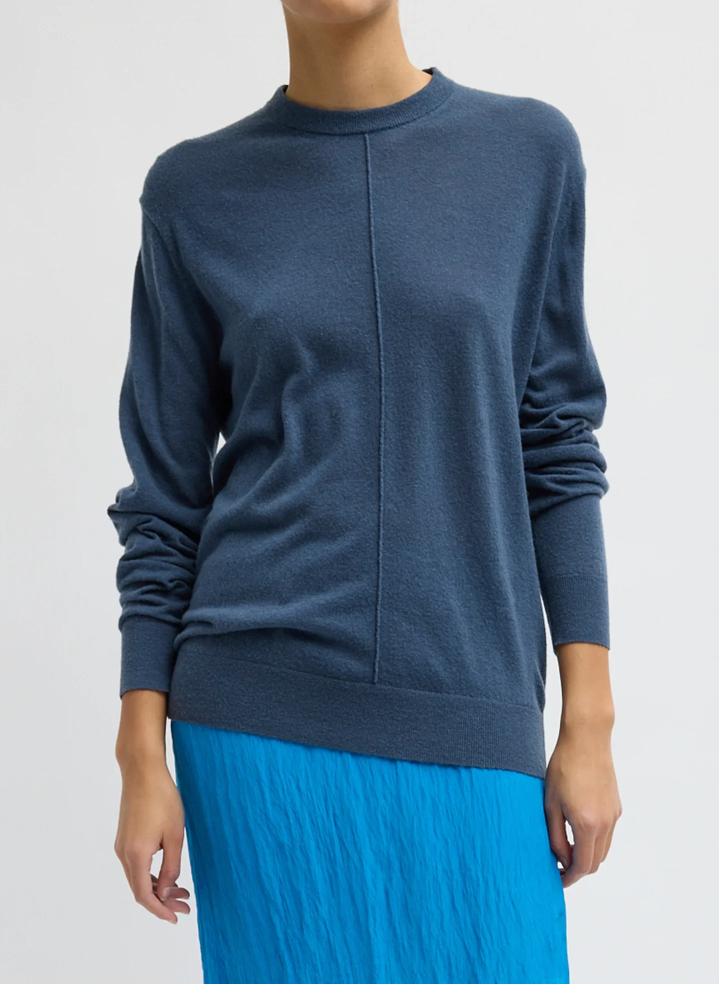 Image of Skinlike Mercerized Wool Crewneck Pullover