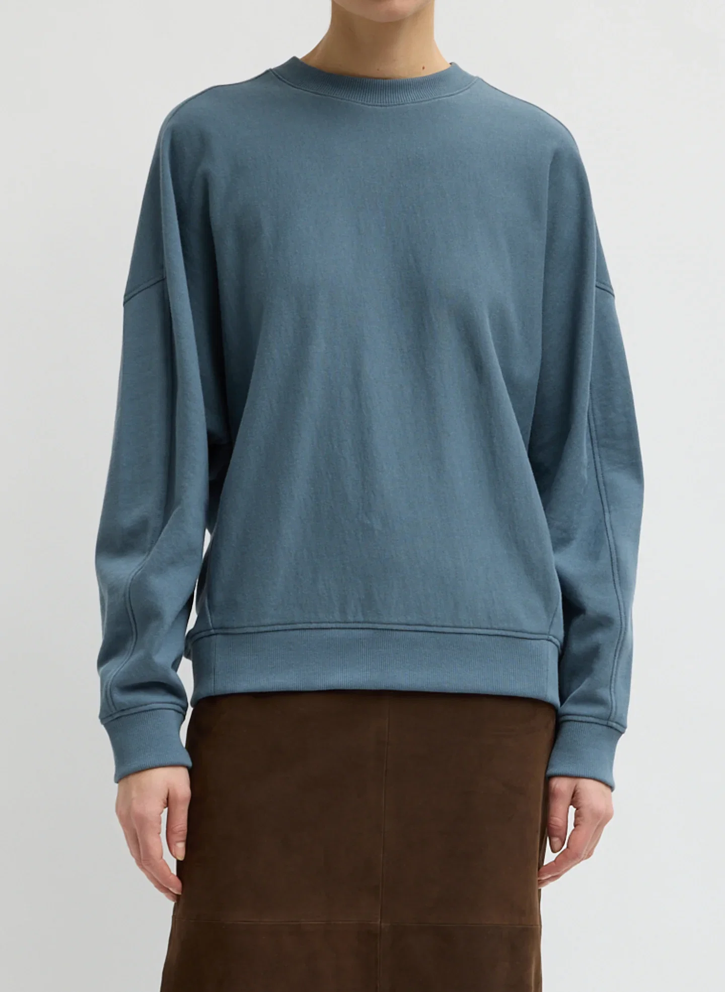 Image of Light Weight Sweatshirting Crewneck Sweatshirt