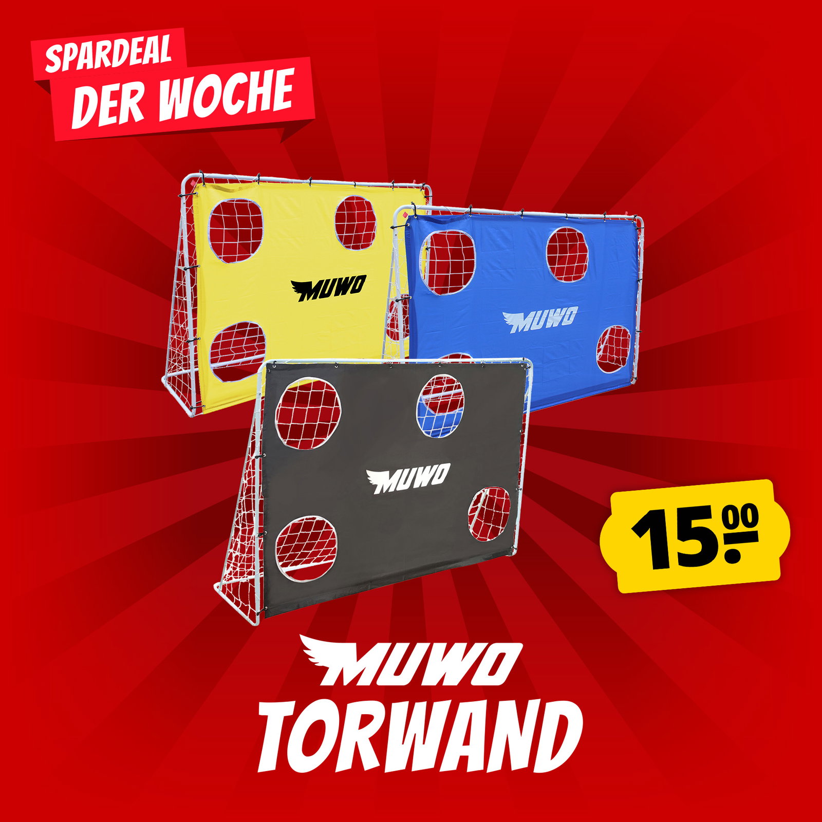 Wochendeal Fußballtor mit Torwand