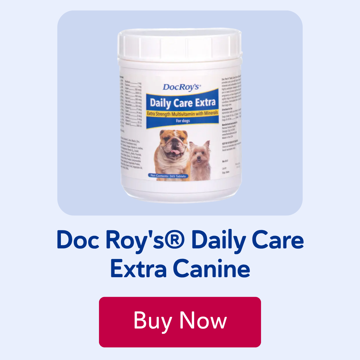 Doc Roy's® Daily Care Extra Canine