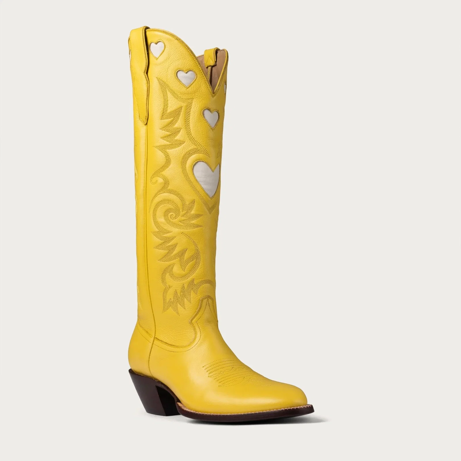 Image of The Heart Boot Yellow and Bone
