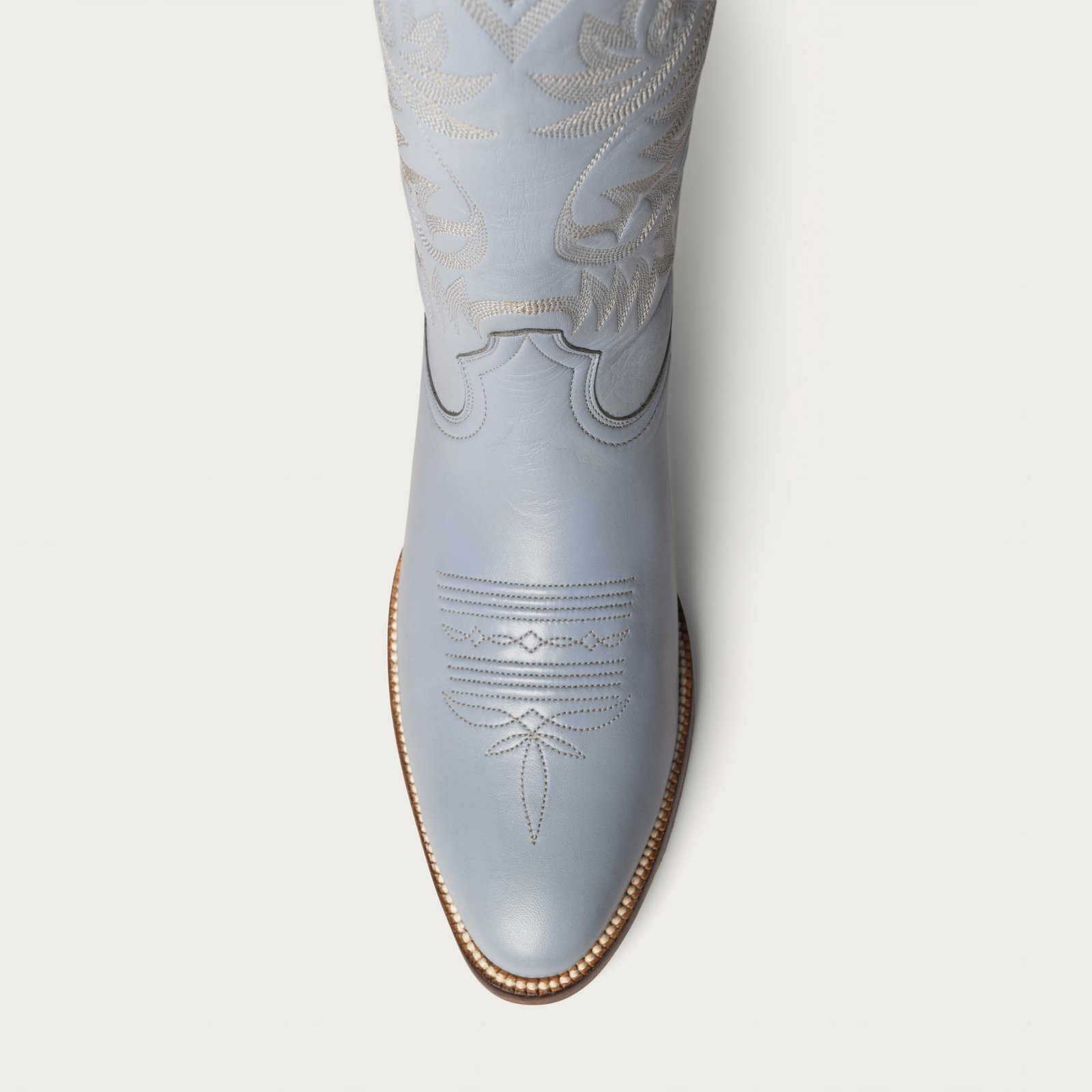 The Heart Boot Powder Blue and Bone