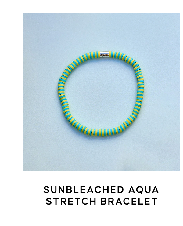 SUNBLEACHED AQUA STRETCH BRACELET