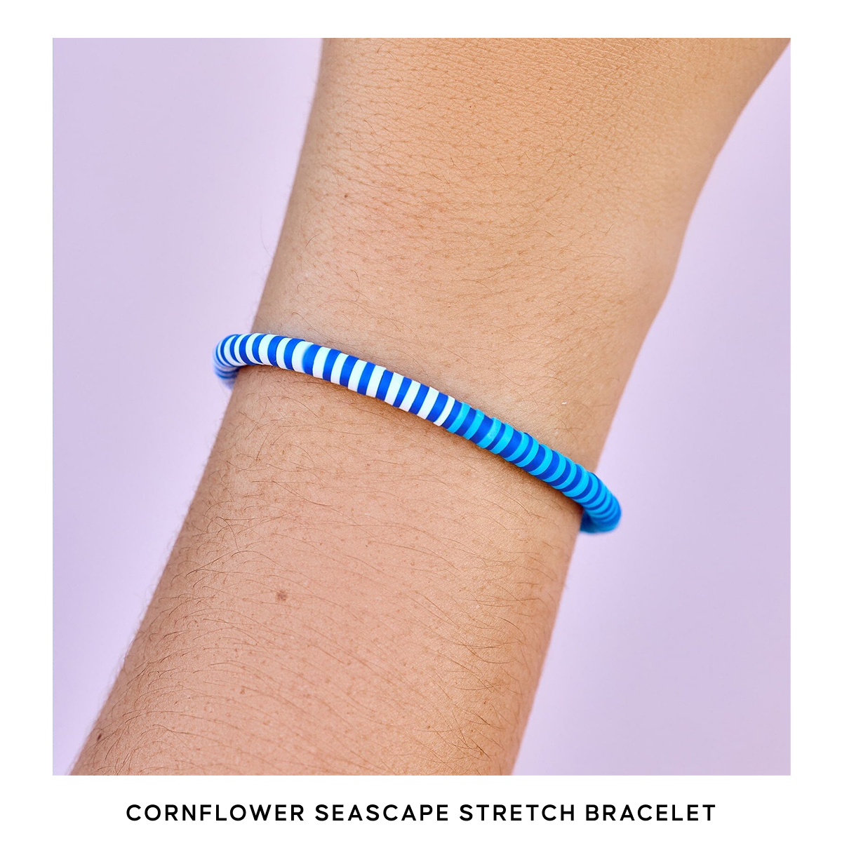 CORNFLOWER SEASCAPE STRETCH BRACELET