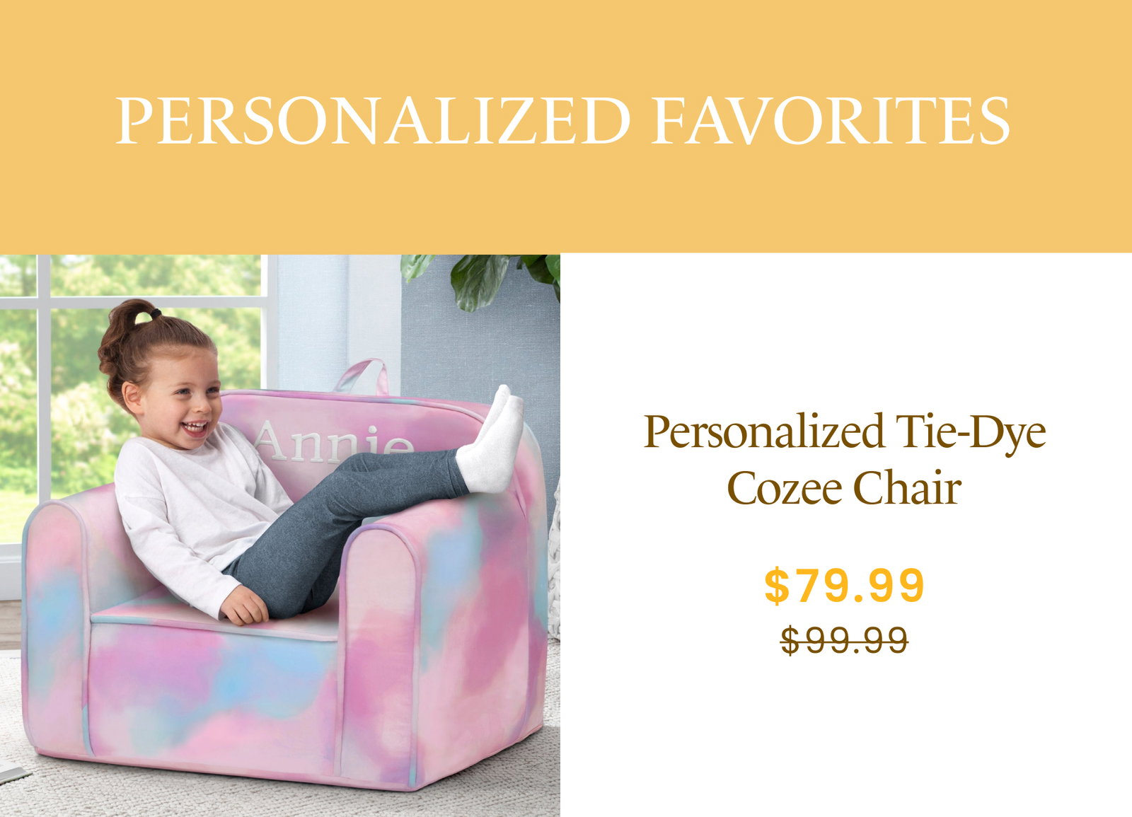Shop Personalized Tie-Dye Cozee Chair