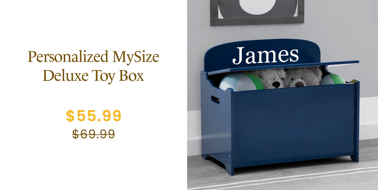 Shop Personalized MySize Deluxe Toy Box