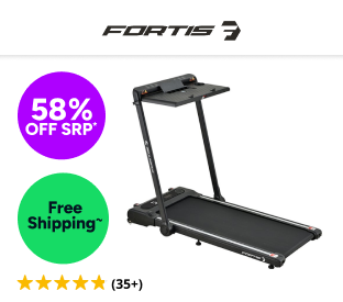 Fortis 440mm Foldable 4-in-1 Incline Treadmill Product Image