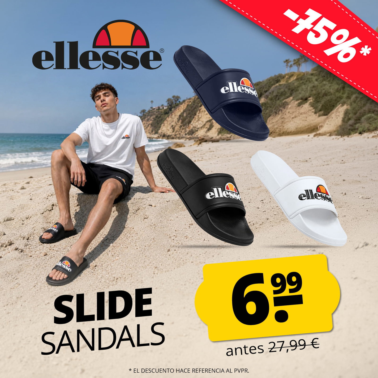 ellesse slider hombre chanclas 