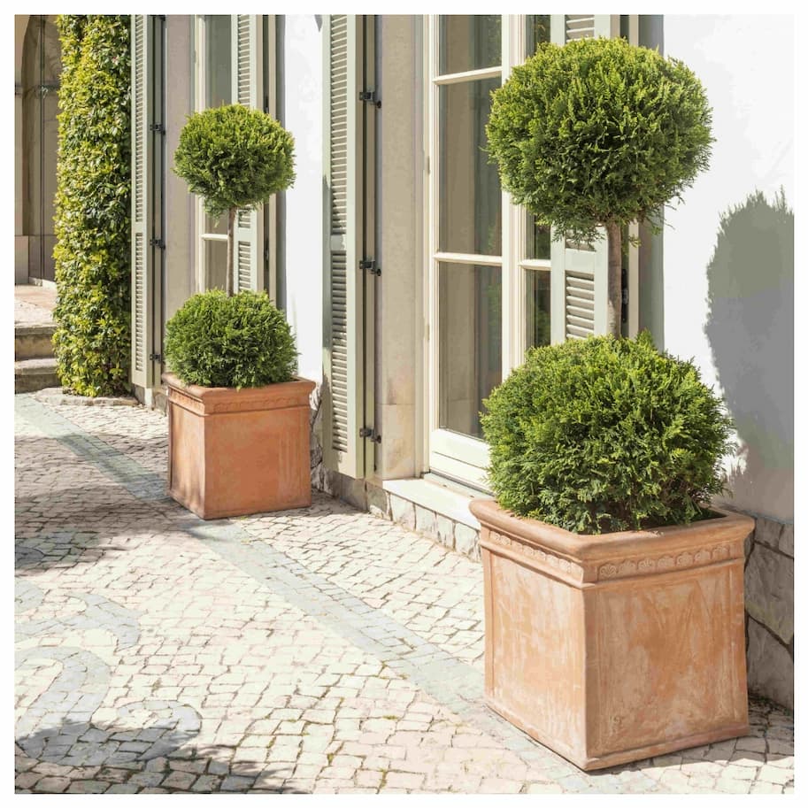 Light Terracotta Cube Planter