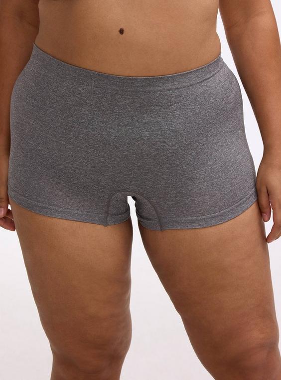 Seamless Smooth Heather Mid-Rise Boyshort Panty
