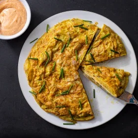 Tortilla Espanola with Potato Chips