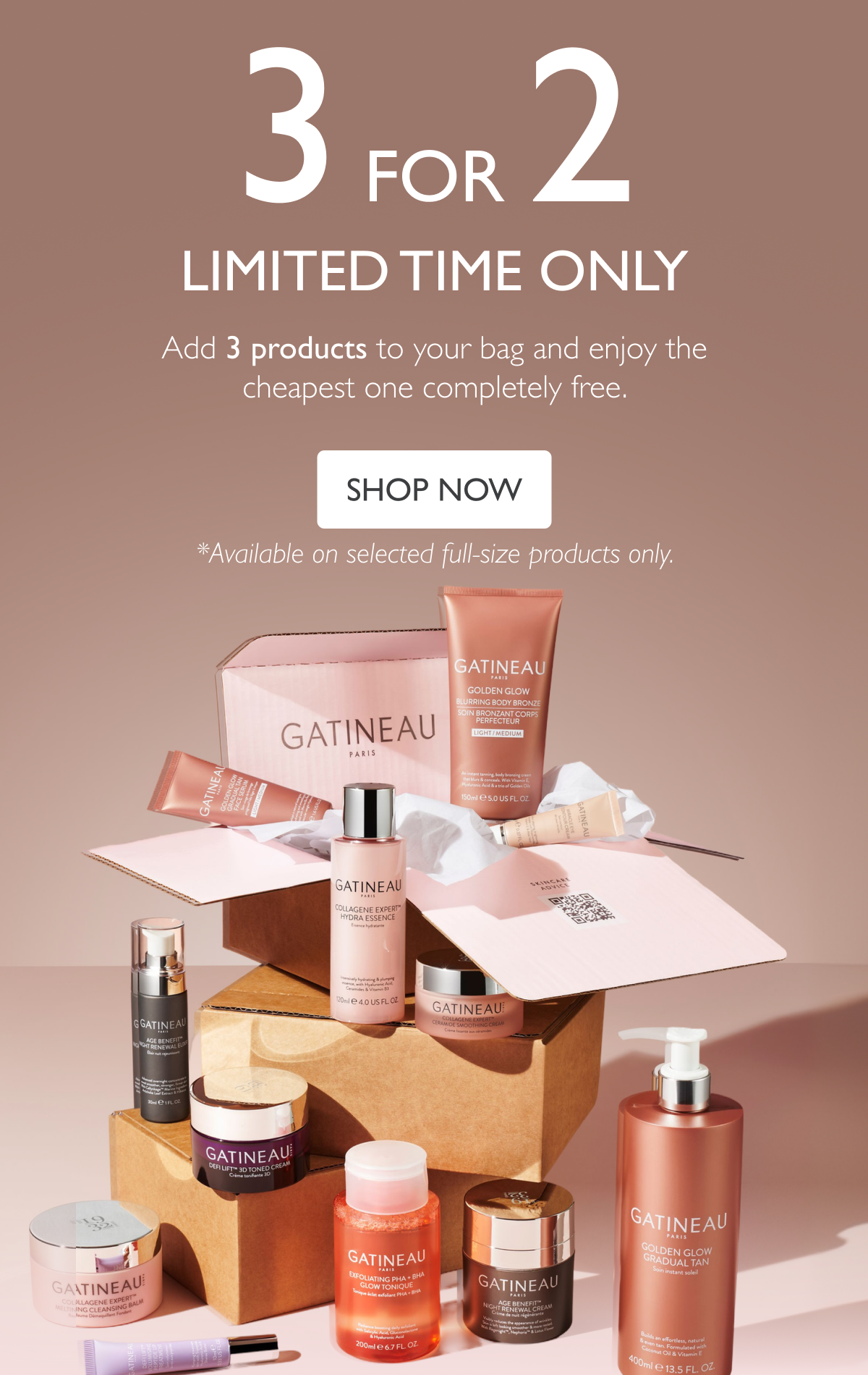 3 for 2 - Limited time only