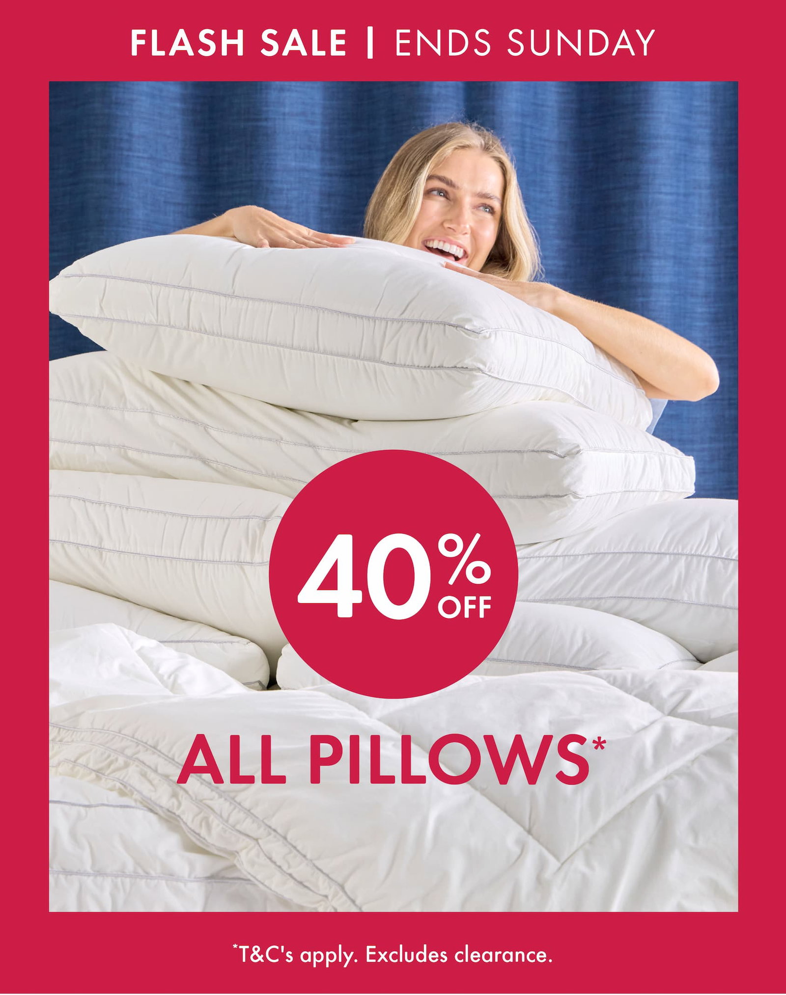 Flash Sale | 40% Off All Pillows