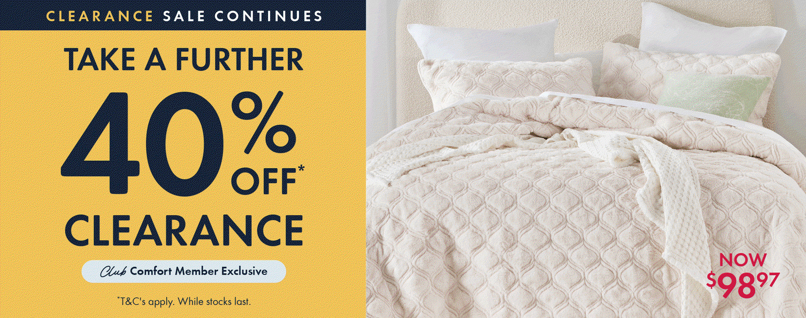 Further 40% Off Clearance