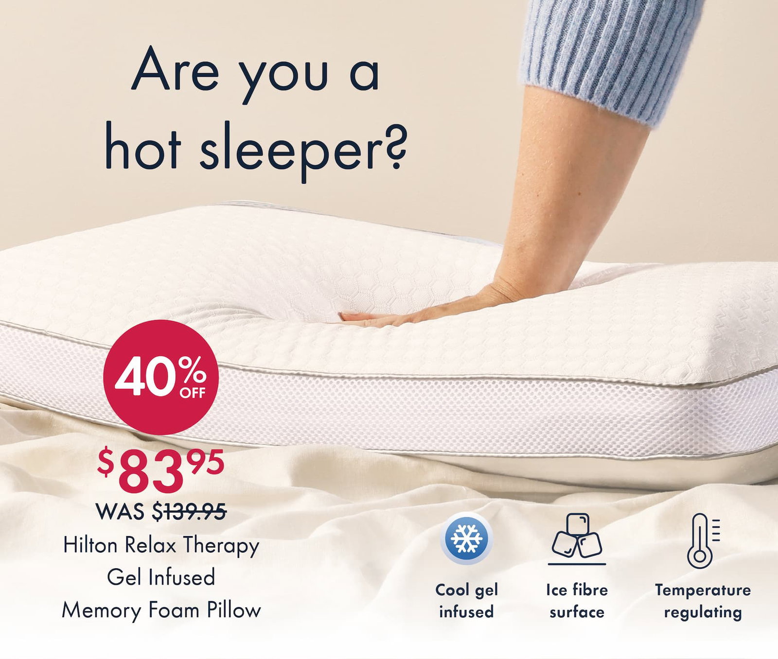 Relax Therapy Gel Infused Memory Foam Pillow