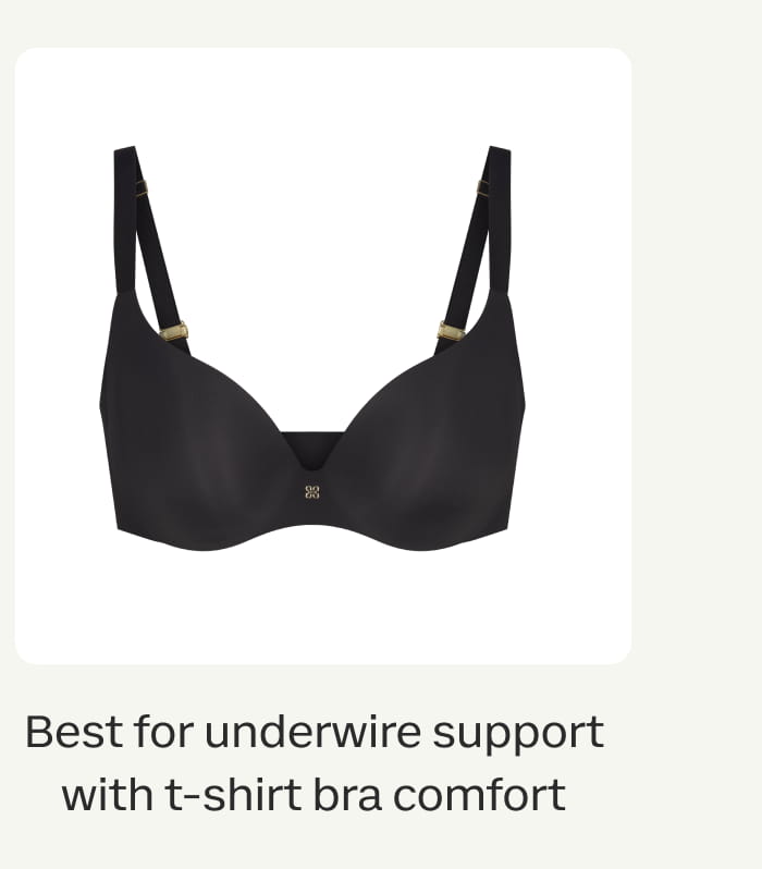 Best for underwire support with t-shirt bra comfort
