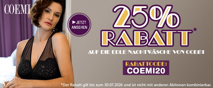 NUR NOCH HEUTE: 25% Rabatt auf COEMI bei SinEros.de
