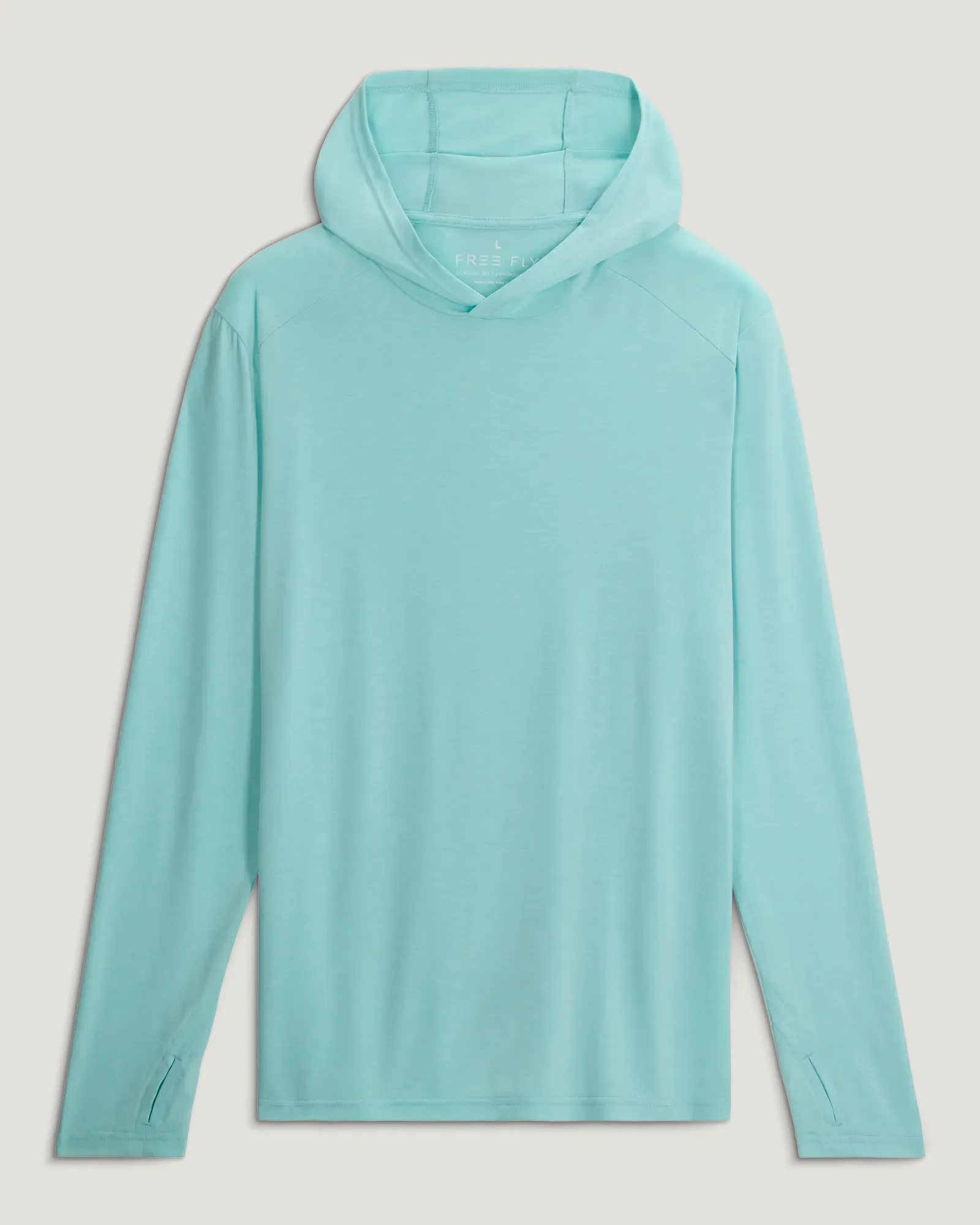 Image of Men's Bamboo Shade Hoodie - Heather Bahama Blue