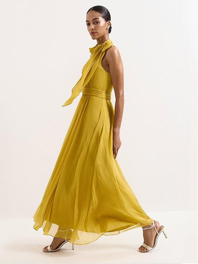 Blaise Sleeveless Silk Maxi Dress