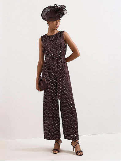 Janine Sleeveless Polka Dot Jumpsuit
