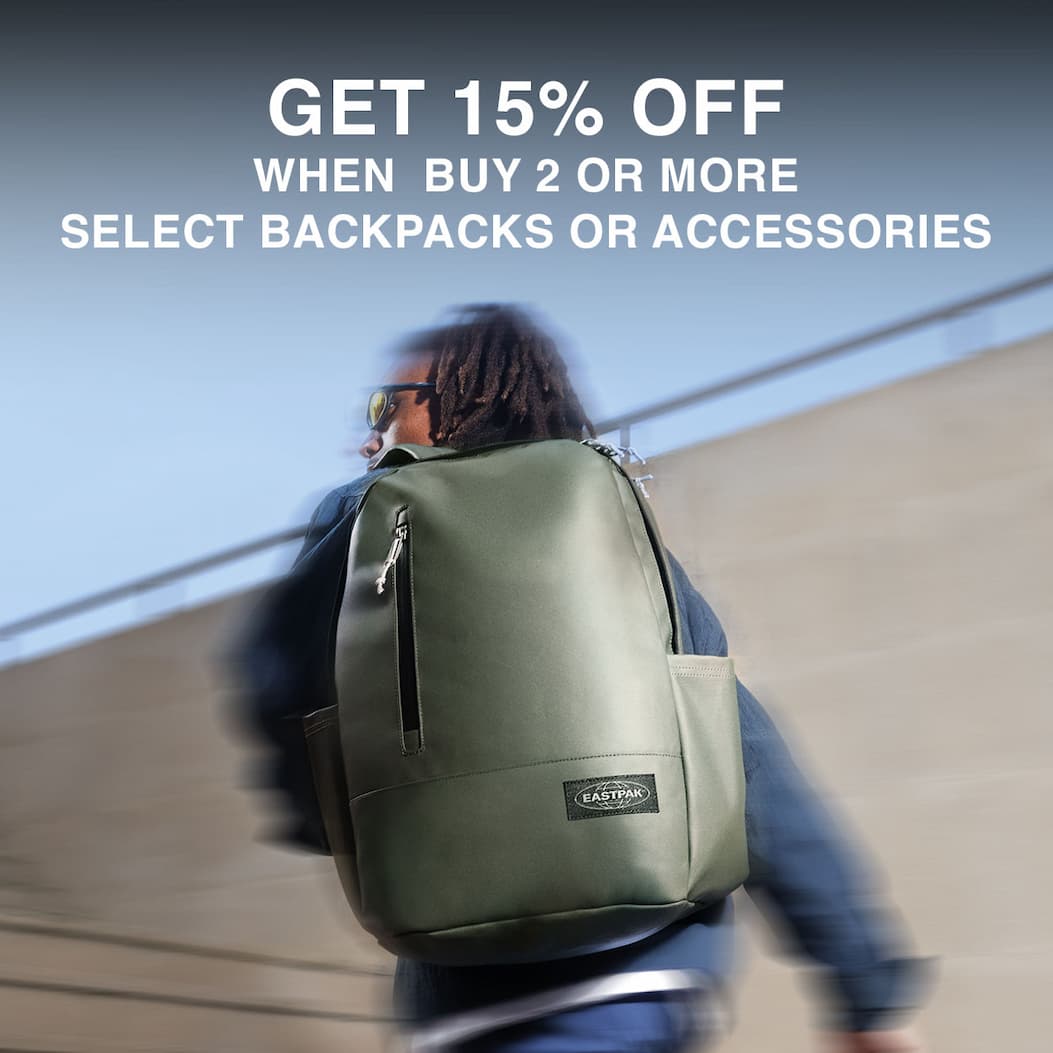 Buy 2 Get 15% Off Backpacks & Accessories