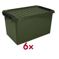 6 boîtes de rangement « the q-line » 62 l