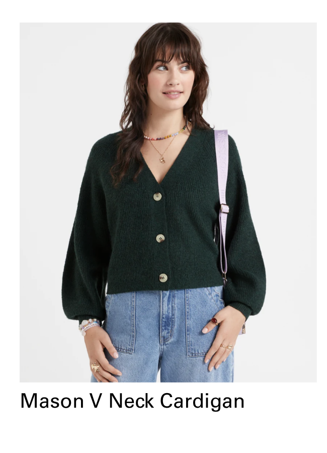 MASON RIB V NECK CARDIGAN
