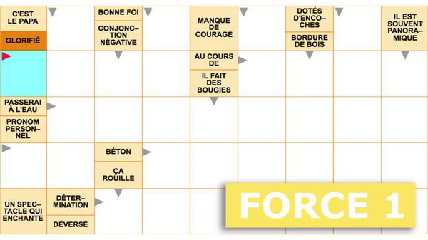 Mots fléchés gratuits - Force 1 - 30 juillet 2026 Grille n°4020
