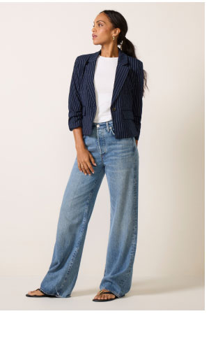 Shop Astor Pinstripe Blazer