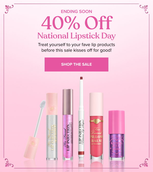 40% off National Lipstick Day