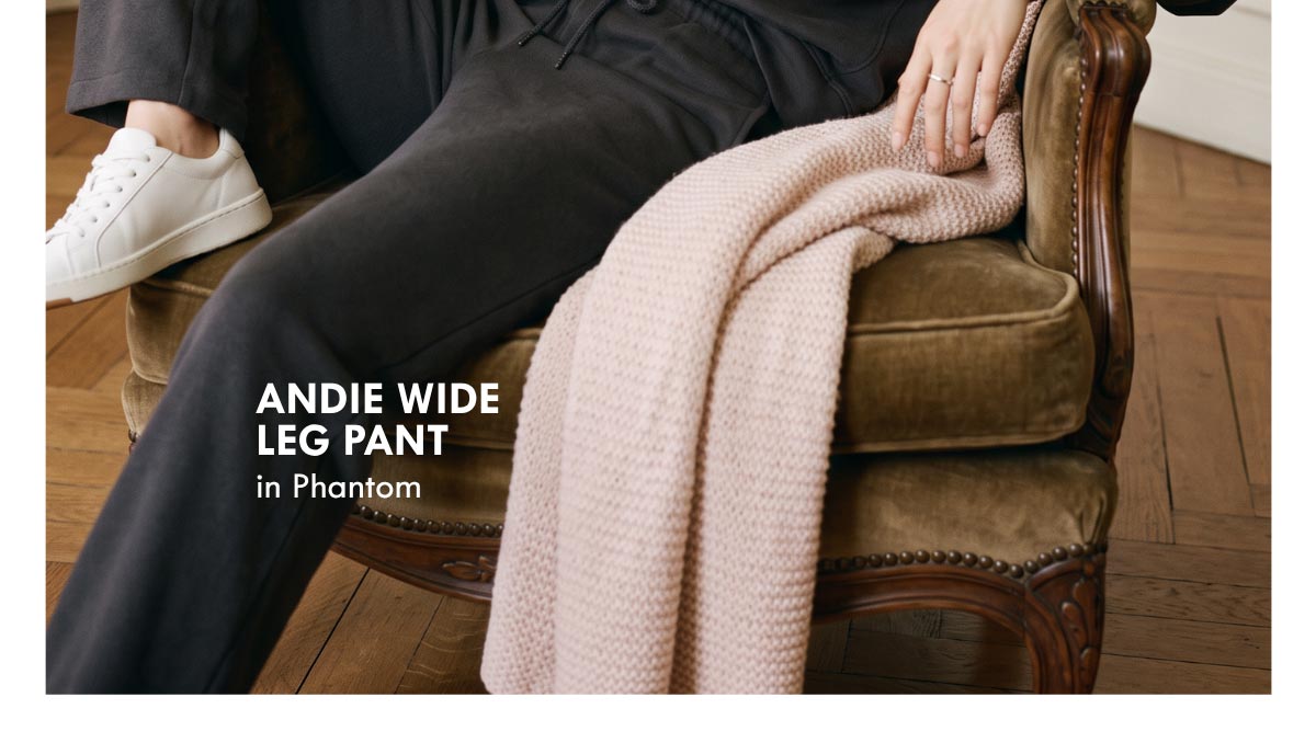 Andie Wide Leg Pant - Phantom