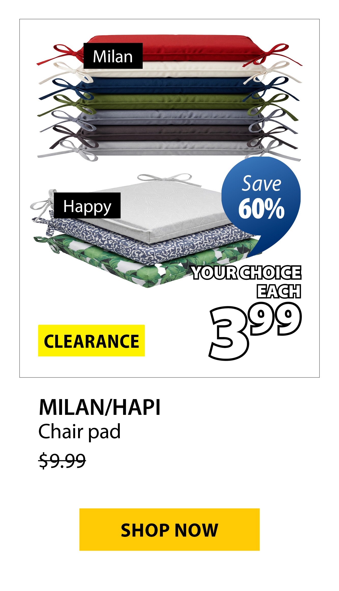 MILAN/HAPI Chair pad | Save 60%