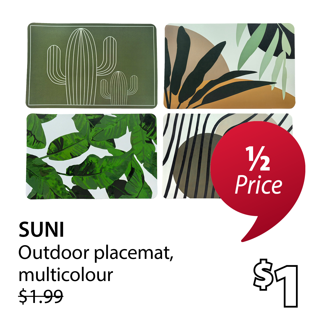 SUNI Outdoor placemat | 1/2 Price