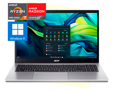 Ordenador portátil Acer Aspire Go 15 AG15-42P-R62N, AMD Ryzen 7-5825U, 16GB RAM, 512GB SSD, AMD Radeon, Graphics, Windows 11 Home, 15,6