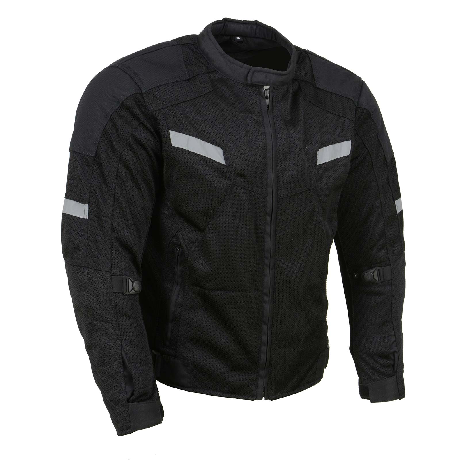 Image of Milwaukee Leather MPM1792 Men's Black CE Armored Textile Motorcycle Jacket- All Season Biker Jacket