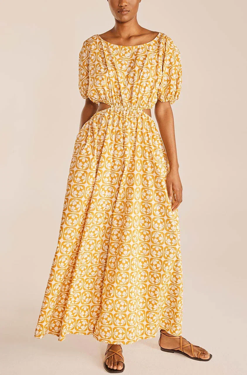 Image of Lattice Fleur Poplin Jumpsuit