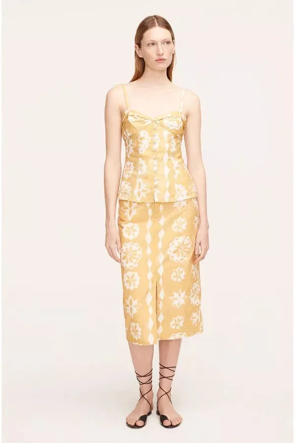 Image of Paper Fleur Cotton Canvas Midi Skirt