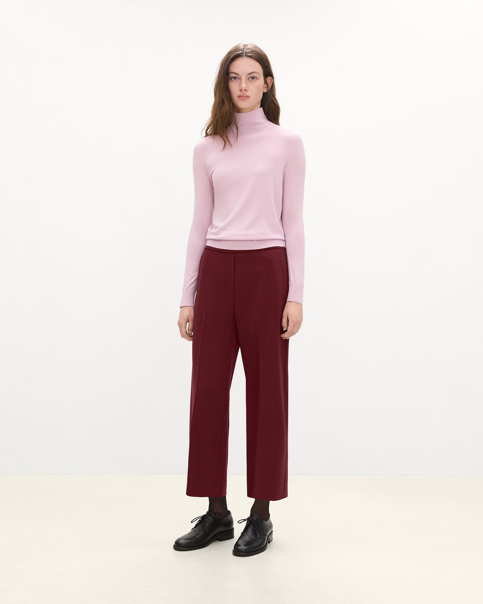 Classic Straight Pull-On Trousers in Admiral Crepe