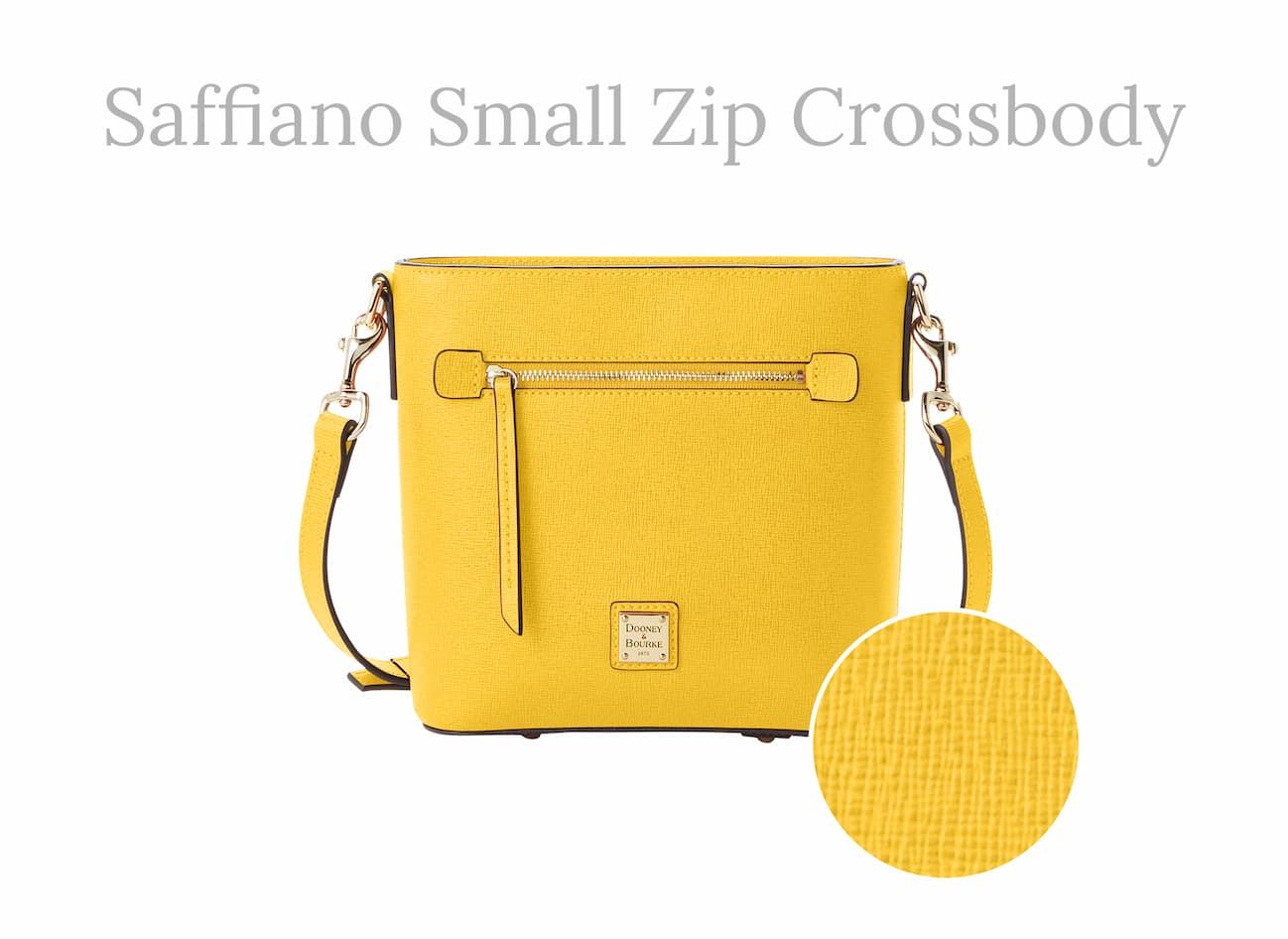 Saffiano Small Zip Crossbody