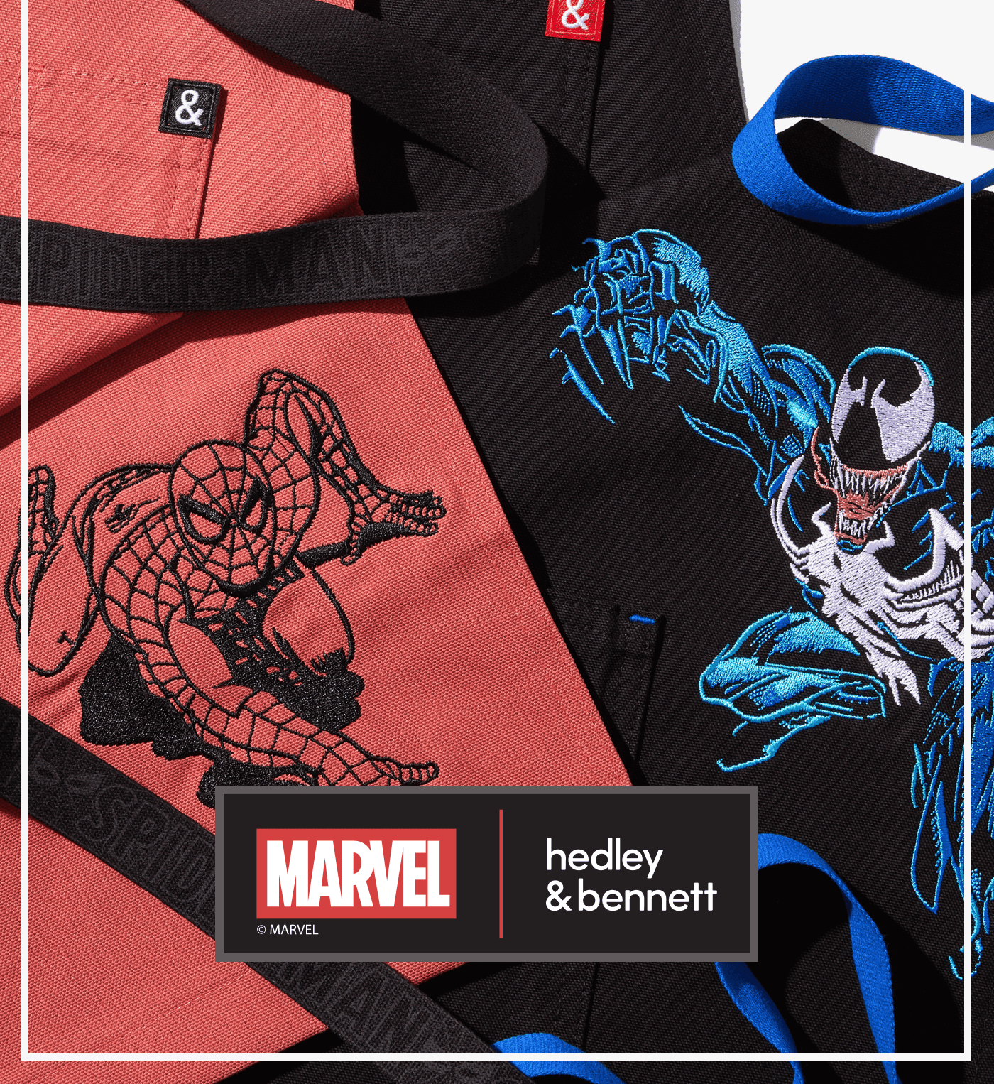 INTRODUCING Marvel’s Spider-Man & Venom Aprons