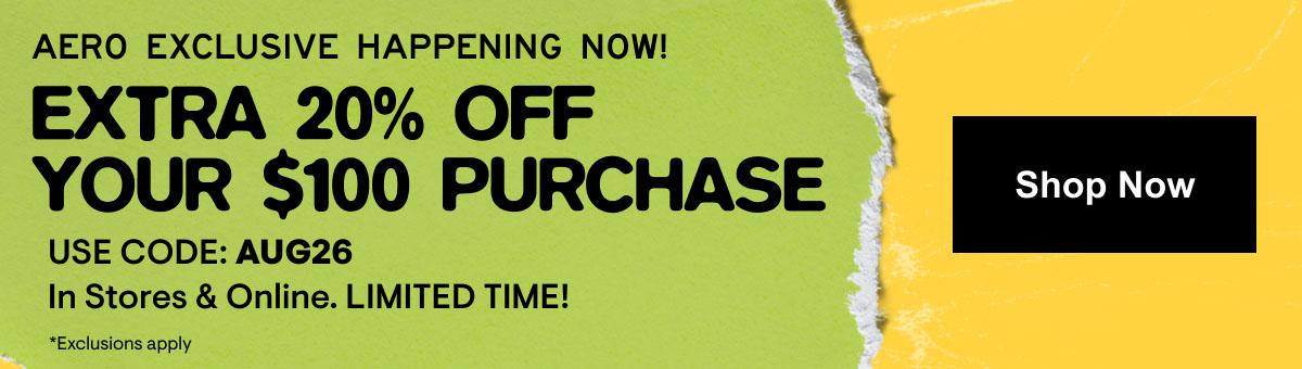 Shop 20% off $100