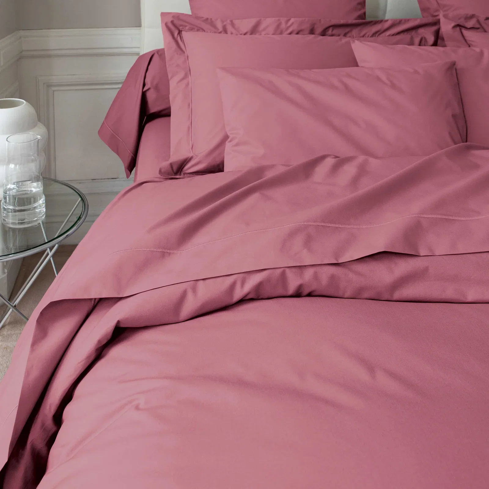 Anne de Solène Vexin Rose Des Sables 100% Cotton Percale Flat Sheet