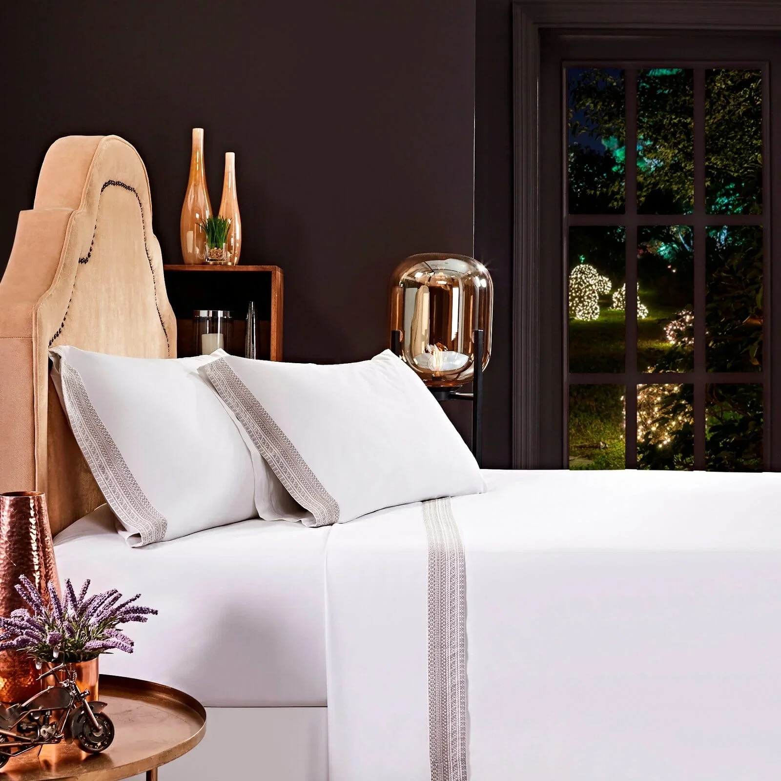 Olivia Cotton Percale 300 Thread Count Sheet Set