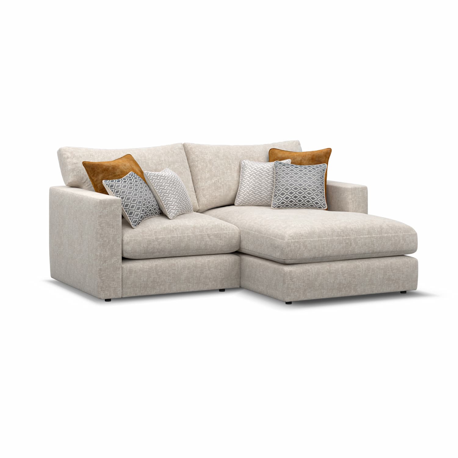 Malvern 2 Seater Right Hand Compact Chaise Sofa