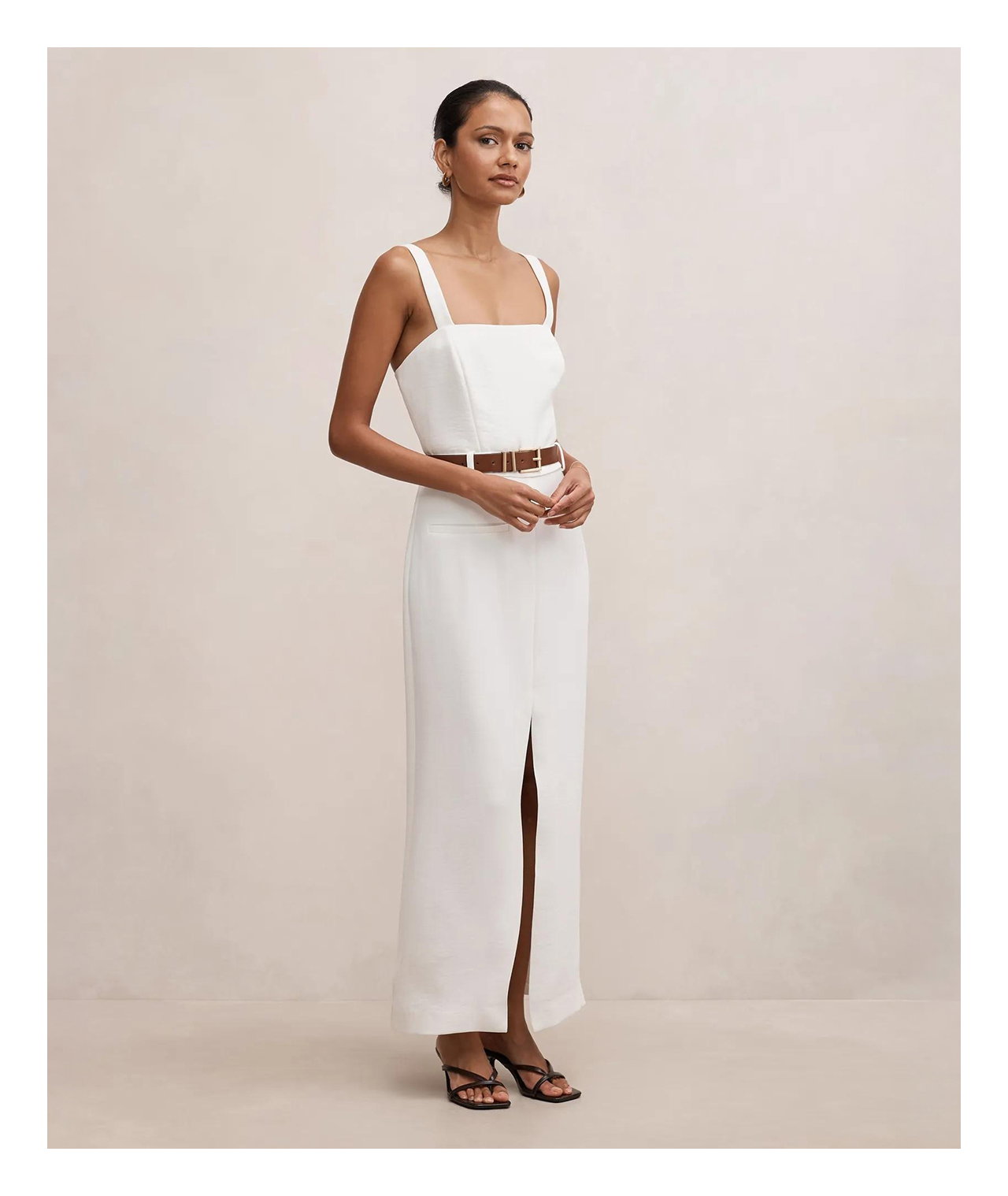 Sara Petite Tailored Column Midi