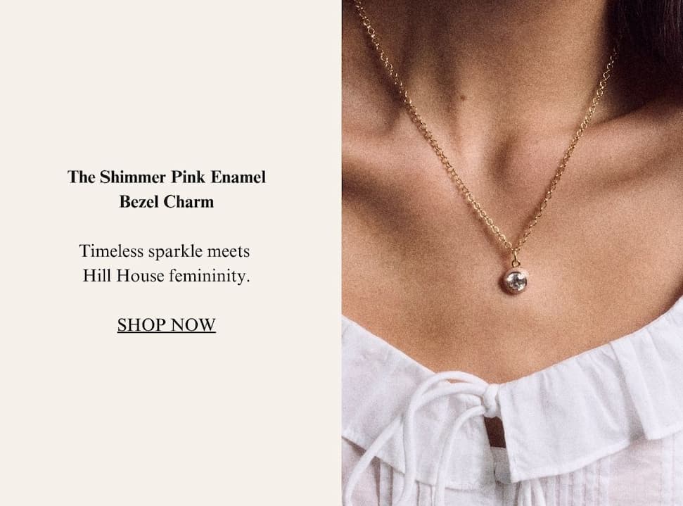 HART x Hill House: Shimmer Pink Enamel Bezel Charm